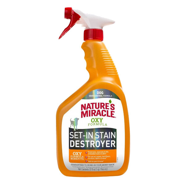 8in1 Nature's Miracle Dog Oxy Formula засіб для усунення плям і запахів від собак
