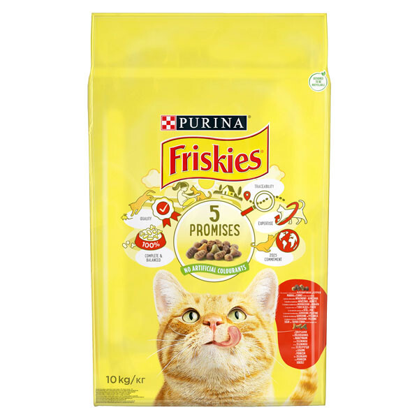 Friskies Сухий корм (яловичина, курка та овочі) 