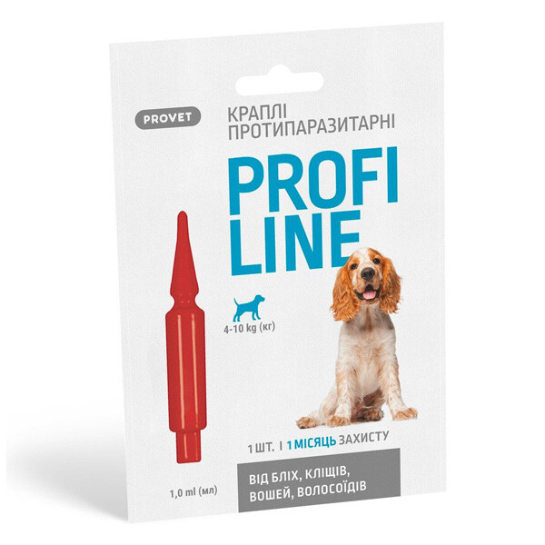 PROVET Profiline краплі від бліх та кліщів для собак від 4 до 10 кг