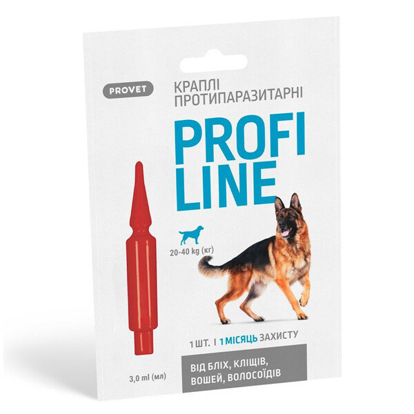 PROVET Profiline краплі від бліх та кліщів для собак від 20 до 40 кг 
