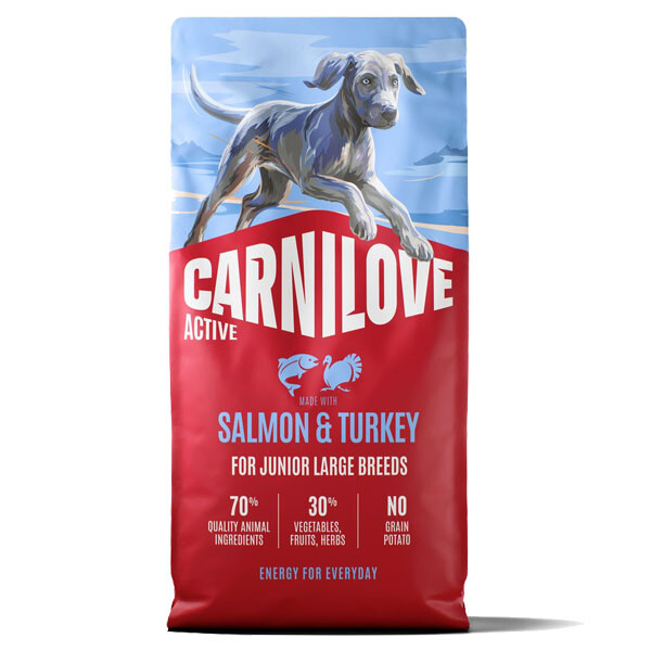 Сухий корм для молодих собак великих порід Carnilove Active Salmon & Turkey (Лосось та індичка)