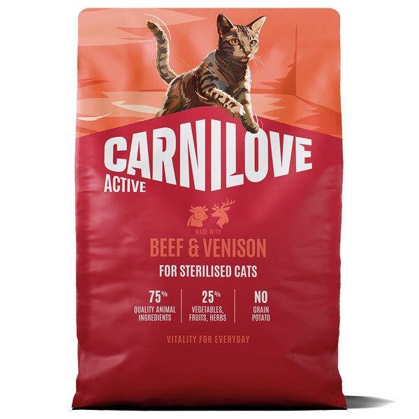 Сухий корм для стерилізованих котів Carnilove Active Beef & Venison Sterilised (Яловичина та оленина)