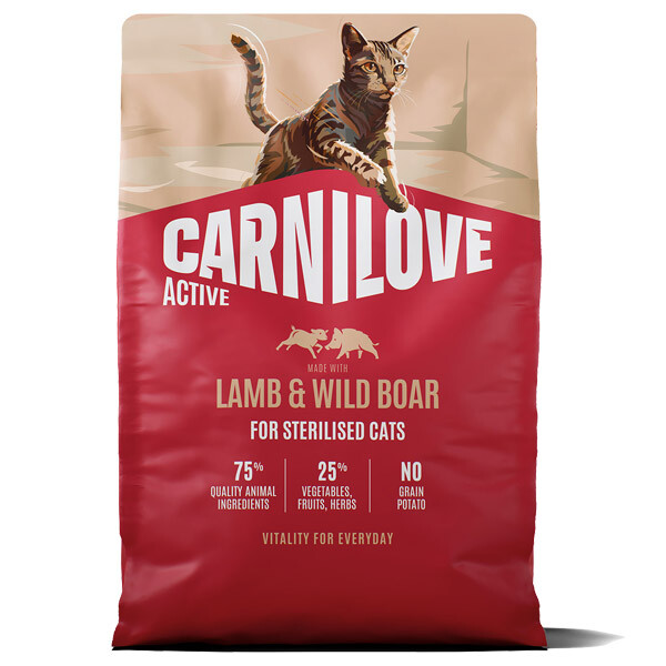 Сухий корм для стерилізованих котів Carnilove Active Lamb & Wild Boar Sterilised (Ягня і дикий кабан)
