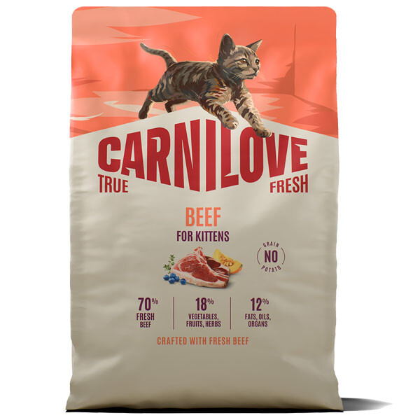 Сухий корм для кошенят Carnilove True Fresh Beef Kitten (Яловичина)