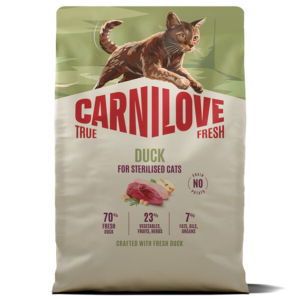 Сухий корм для стерилізованих котів Carnilove True Fresh Duck Sterilised (Качка)
