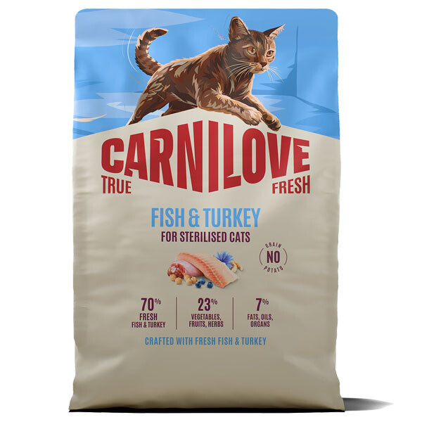 Сухий корм для стерилізованих котів Carnilove True Fresh Fish & Turkey Sterilised (Риба та індичка)