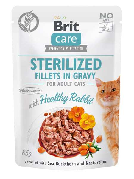 Brit Care Sterilized Pouch Вологий корм для стерилізованих котів (кролик)