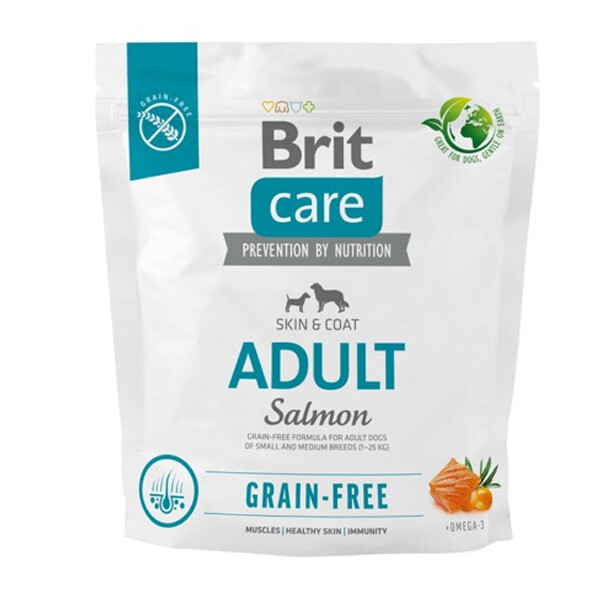 Brit Care GF Adult Сухий беззерновий корм для дорослих собак малих і середніх порід (лосось)
