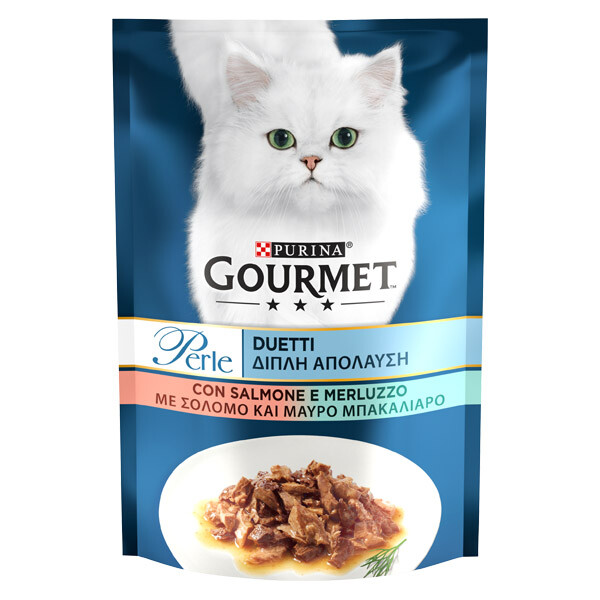 Gourmet Perle Вологий корм (лосось та сайда)