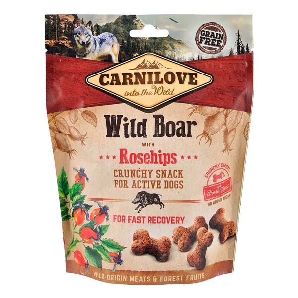 Carnilove Snack ласощі для собак з диким кабаном і шипшиною