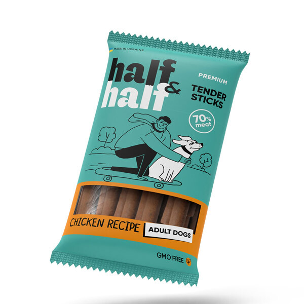 Half&Half ласощі для дорослих собак з куркою