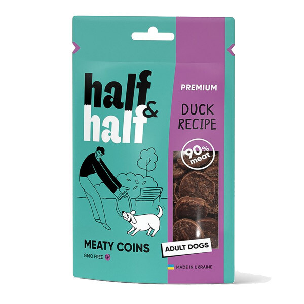 Half&Half ласощі для дорослих собак з качкою