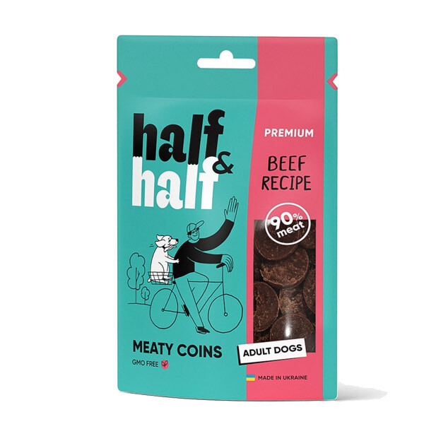 Half&Half ласощі для дорослих собак з яловичиною
