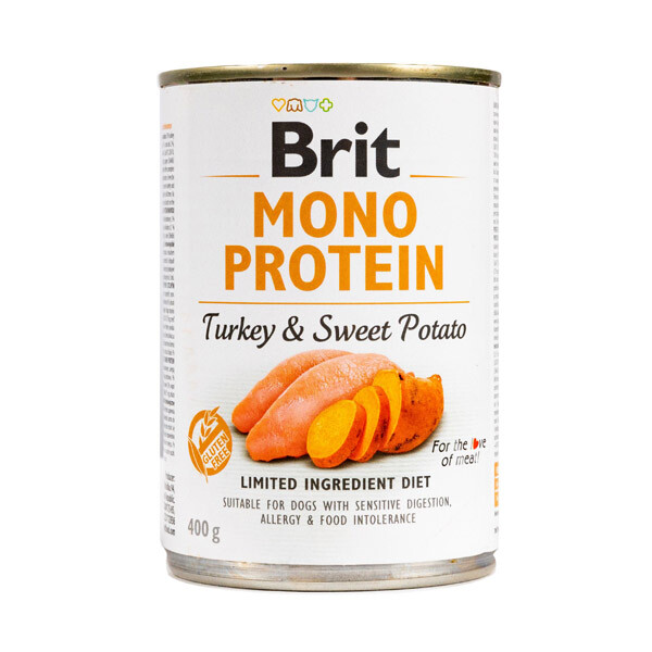 Вологий корм Brit Mono Protein (індичка і батат)
