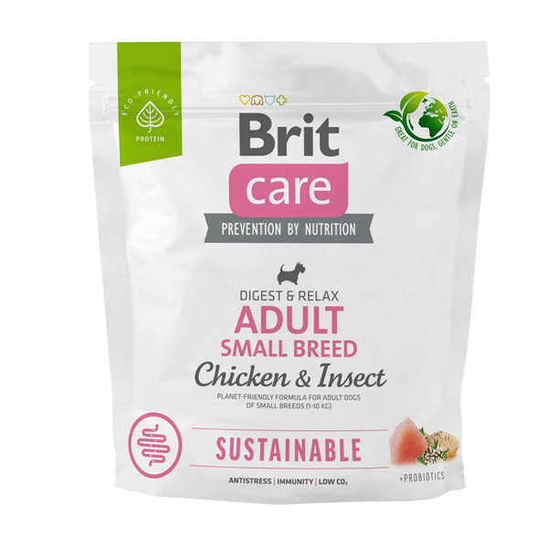 Сухий корм Brit Care Dog Sustainable для собак малих порід (курка та комахи)