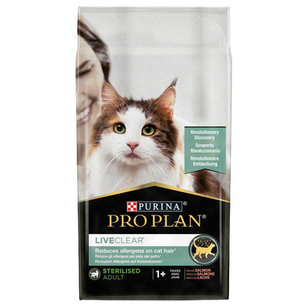 Сухий корм Pro Plan LIVECLEAR STERILISED для стерилізованих котів (лосось)