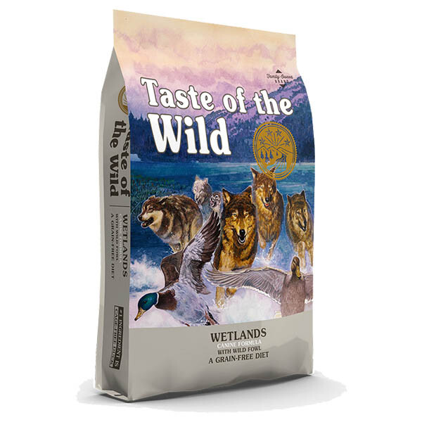 Taste of the Wild Wetlands сухий беззерновий корм для дорослих собак з качкою та перепілками