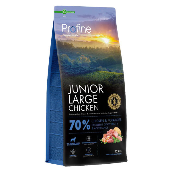 Profine Junior Large Chicken сухий корм для цуценят великих порід (курка і картопля)