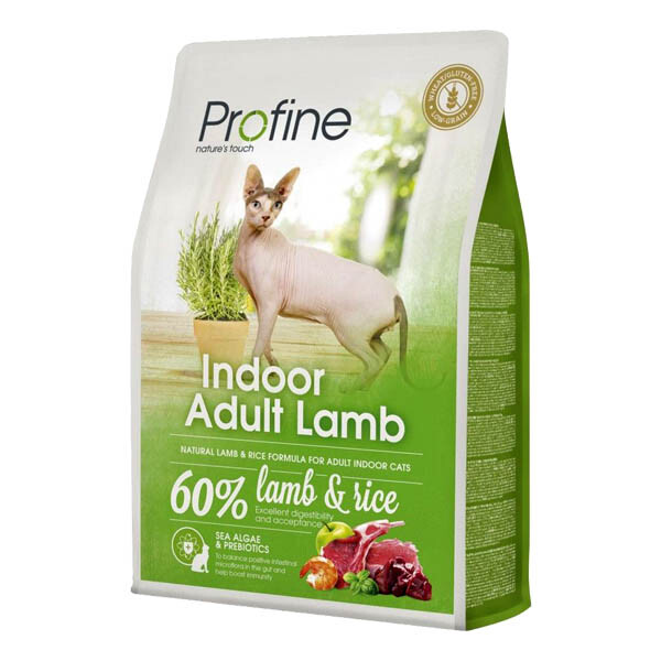 Profine Indoor сухий корм для котів, що живуть у приміщенні (ягня та рис)