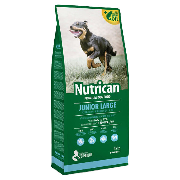 Nutrican Junior Large сухий корм для цуценят великих порід (курка)