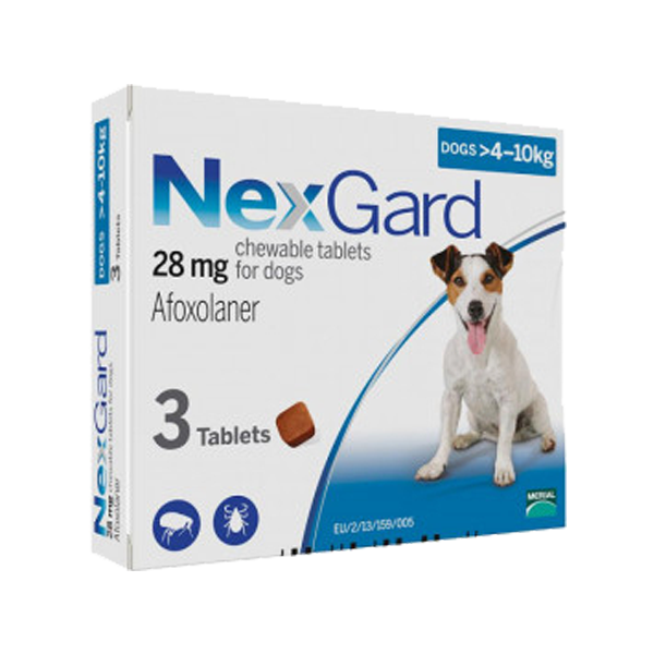 НексГард M Таблетки від бліх і кліщів у собак від 4 до 10 кг
