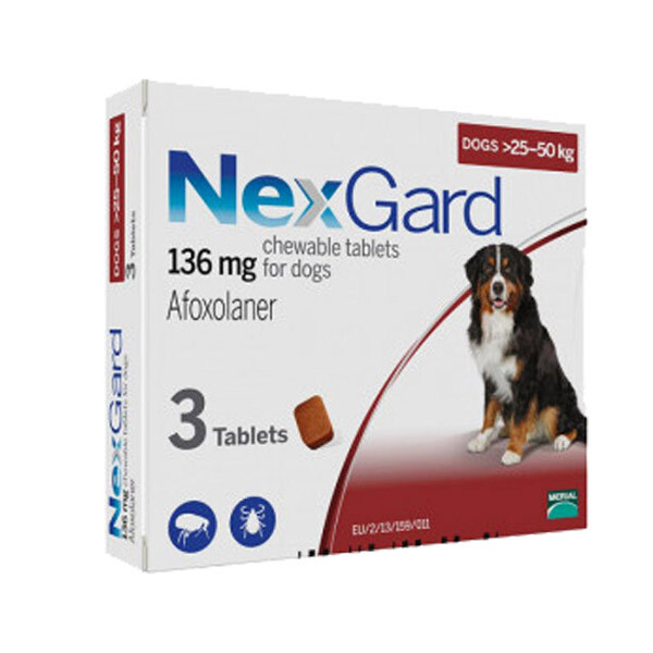 НексГард XL таблетки від бліх та кліщів для собак від 25 до 50 кг