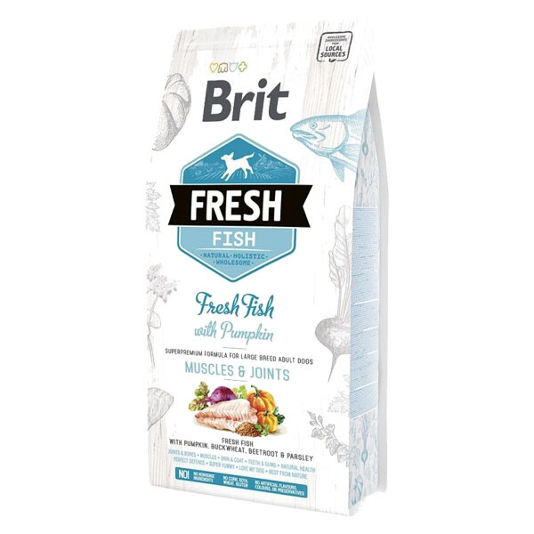 Brit Fresh Fish & Pumpkin Adult Large сухий корм для дорослих собак з рибою та гарбузом