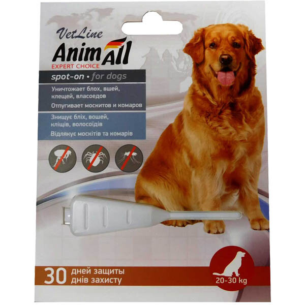 AnimAll Spot-on краплі від бліх та кліщів для собак вагою від 20 до 30 кг