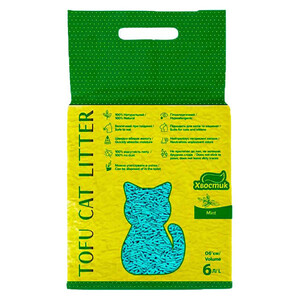 Хвостик соєвий наповнювач для котячого туалету (м'ята)