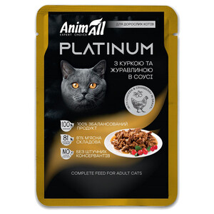 AnimAll вологий корм для котів з куркою та журавлиною