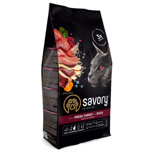 Savory Sterilised Fresh Turkey & Duck Сухий корм (індичка та качка)