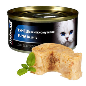 AnimAll вологий корм для котів з тунцем в ніжному желе
