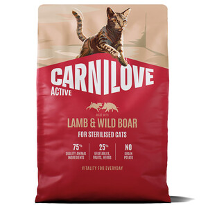Сухий корм для стерилізованих котів Carnilove Active Lamb & Wild Boar Sterilised (Ягня і дикий кабан)