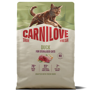 Сухий корм для стерилізованих котів Carnilove True Fresh Duck Sterilised (Качка)