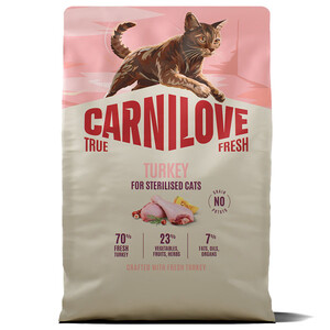 Сухий корм для стерилізованих котів Carnilove True Fresh Turkey Sterilised (Індичка)