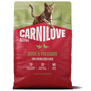 Сухий корм для стерилізованих котів Carnilove Active Duck & Pheasant Sterilised (Качка і фазан)