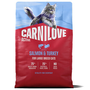 Сухий корм для котів великих порід Carnilove Active Salmon & Turkey (Лосось та індичка)