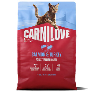 Сухий корм для стерилізованих котів Carnilove Active Salmon & Turkey (Лосось та індичка)