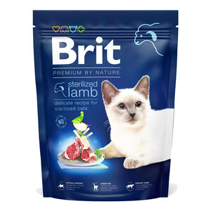 Сухий корм Brit Premium Cat Sterilised Lamb для стерилізованих котів (ягня)