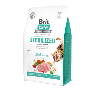 Сухий беззерновий корм Brit Care GF Sterilized Urinary Health Fresh Chicken для стерилізованих котів (курка)