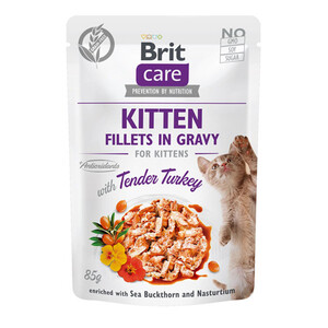 Вологий корм для кошенят Brit Care Kitten Pouch (індичка)