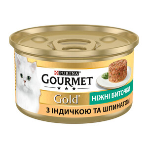 Вологий корм Gourmet GOLD Savoury Cake (індичка та шпинат)