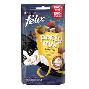 Felix Party Mix ласощі для котів зі смаком курки, печінки та індички