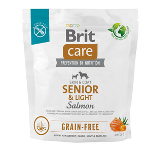 Сухий беззерновий корм Brit Care Dog GF Senior для старіючих собак (лосось)