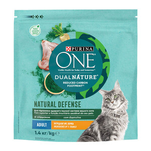 Сухий корм PURINA ONE DUAL NATURE (курка та спіруліна)