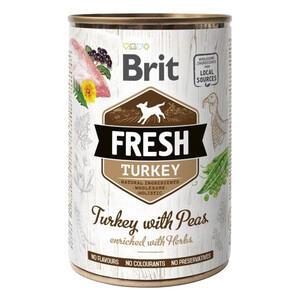 Brit Fresh Turkey & Pea Adult вологий корм для дорослих собак з індичкою та горохом