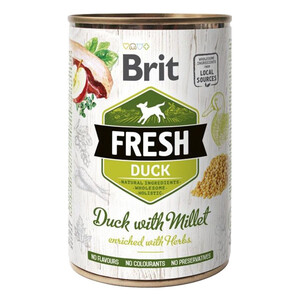 Brit Fresh Duck & Millet Adult вологий корм для дорослих собак з качкою і пшоном