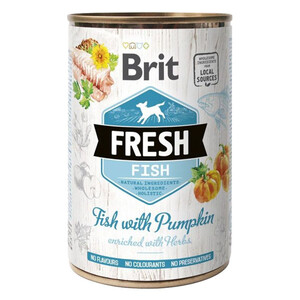 Brit Fresh Fish & Pumpkin Adult вологий корм для дорослих собак з рибою і гарбузом