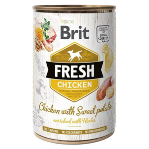 Brit Fresh Chicken & Sweet Potato Adult вологий корм для дорослих собак з куркою і бататом
