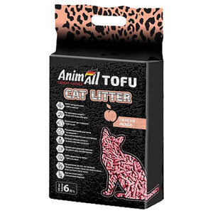 AnimAll Tofu соєвий наповнювач для котячого туалету з ароматом персика